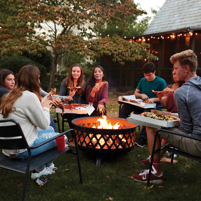 Outdoor gathering in fall