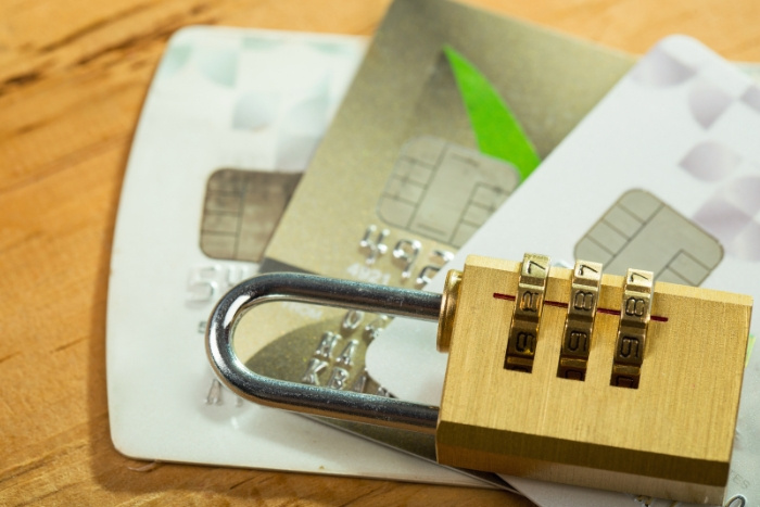 combination lock on credit cards
