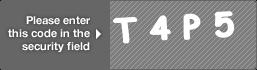 captcha code for visual authentication  letter T number 4 letter P number 5