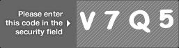 captcha code for visual authentication  letter V number 7 letter Q number 5