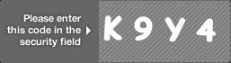 captcha code for visual authentication  letter K number 9 letter Y number 4