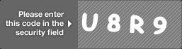 captcha code for visual authentication  letter U number 8 letter R number 9