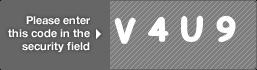 captcha code for visual authentication  letter V number 4 letter U number 9