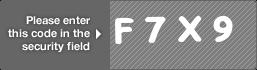 captcha code for visual authentication  letter F number 7 letter X number 9