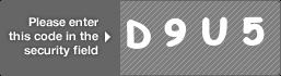 captcha code for visual authentication  letter D number 9 letter U number 5
