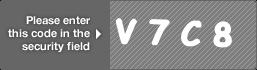 captcha code for visual authentication  letter V number 7 letter C number 8