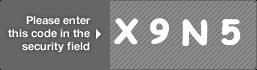 captcha code for visual authentication  letter X number 9 letter N number 5