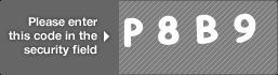 captcha code for visual authentication  letter P number 8 letter B number 9