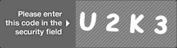 captcha code for visual authentication  letter U number 2 letter K number 3