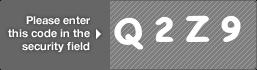 captcha code for visual authentication  letter Q number 2 letter Z number 9