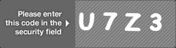 captcha code for visual authentication  letter U number 7 letter Z number 3