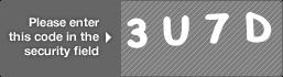 captcha code for visual authentication  number 3 letter U number 7 letter D