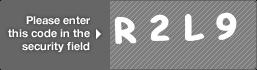 captcha code for visual authentication  letter R number 2 letter L number 9