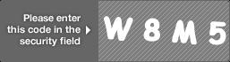 captcha code for visual authentication  letter W number 8 letter M number 5