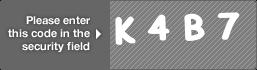 captcha code for visual authentication  letter K number 4 letter B number 7