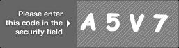 captcha code for visual authentication  letter A number 5 letter V number 7