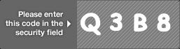 captcha code for visual authentication  letter Q number 3 letter B number 8