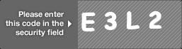 captcha code for visual authentication  letter E number 3 letter L number 2