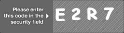 captcha code for visual authentication  letter E number 2 letter R number 7