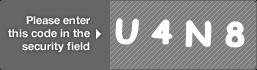 captcha code for visual authentication  letter U number 4 letter N number 8