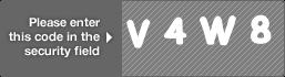 captcha code for visual authentication  letter V number 4 letter W number 8