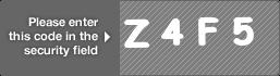 captcha code for visual authentication  letter Z number 4 letter F number 5