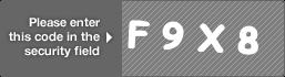 captcha code for visual authentication  letter F number 9 letter X number 8