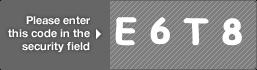 captcha code for visual authentication  letter E number 6 letter T number 8