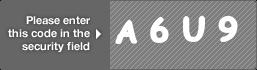 captcha code for visual authentication  letter A number 6 letter U number 9
