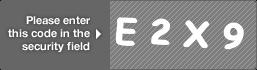 captcha code for visual authentication  letter E number 2 letter X number 9