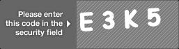 captcha code for visual authentication  letter E number 3 letter K number 5