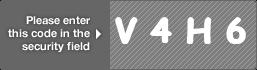 captcha code for visual authentication  letter V number 4 letter H number 6
