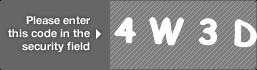 captcha code for visual authentication  number 4 letter W number 3 letter D