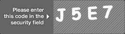 captcha code for visual authentication  letter J number 5 letter E number 7